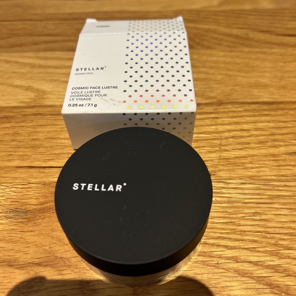 STELLAR Cosmic Face Powder Lustre loose puff applicator Aurora color New in box1